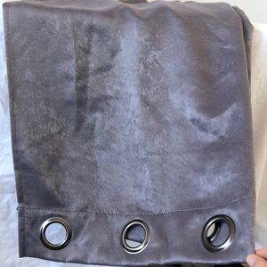 Set of 2 shimmery grey/silver curtain panels
